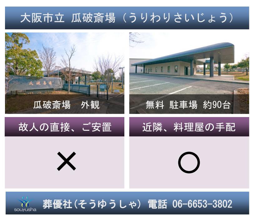 瓜破斎場で火葬する